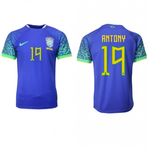 Brazil Antony #19 Gostujuci Dres SP 2022 Kratak Rukav